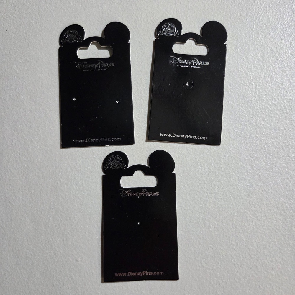 Disney Pin Backer Cards Unisex OS Black Mickey Mouse Ear Trading Lot of 3